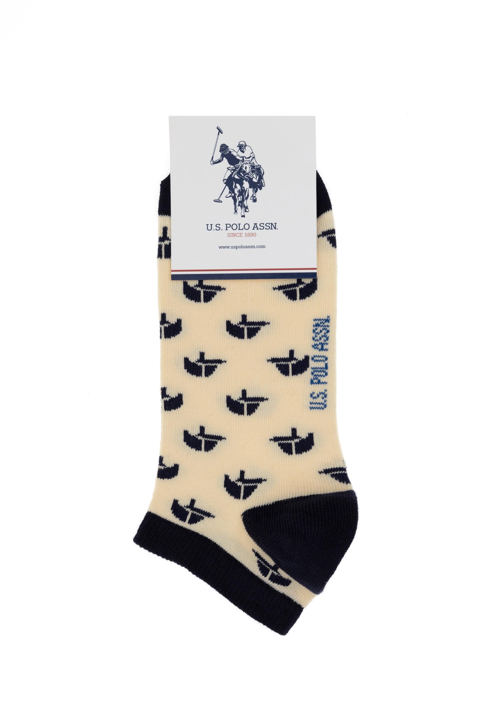 Erkek Lacivert 2'li Desenli Patik Çorap