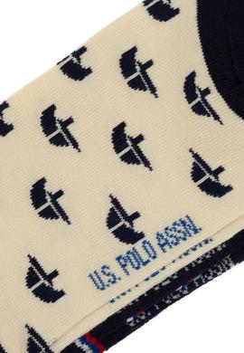 Erkek Lacivert 2'li Desenli Patik Çorap - 50311354001