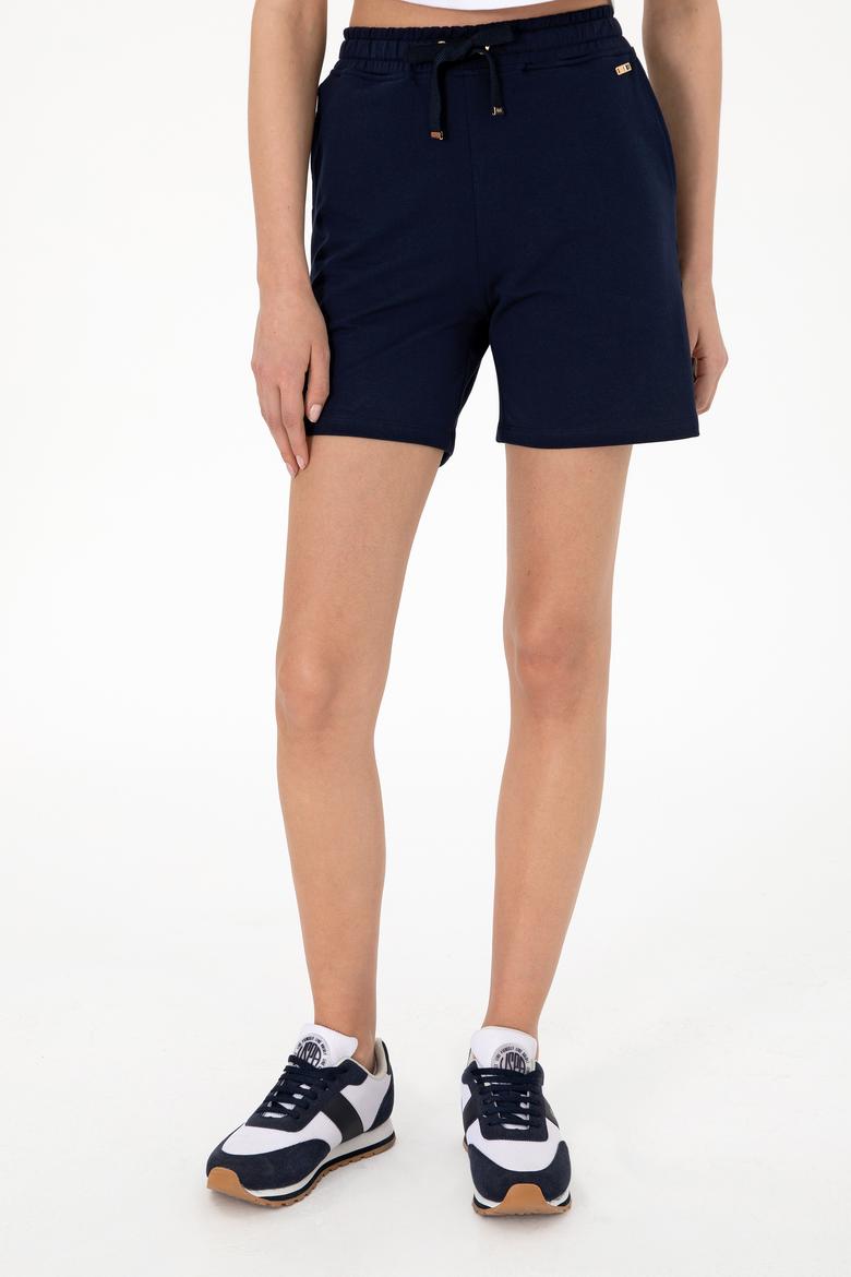 Kadın Lacivert Örme Şort - 50305755001