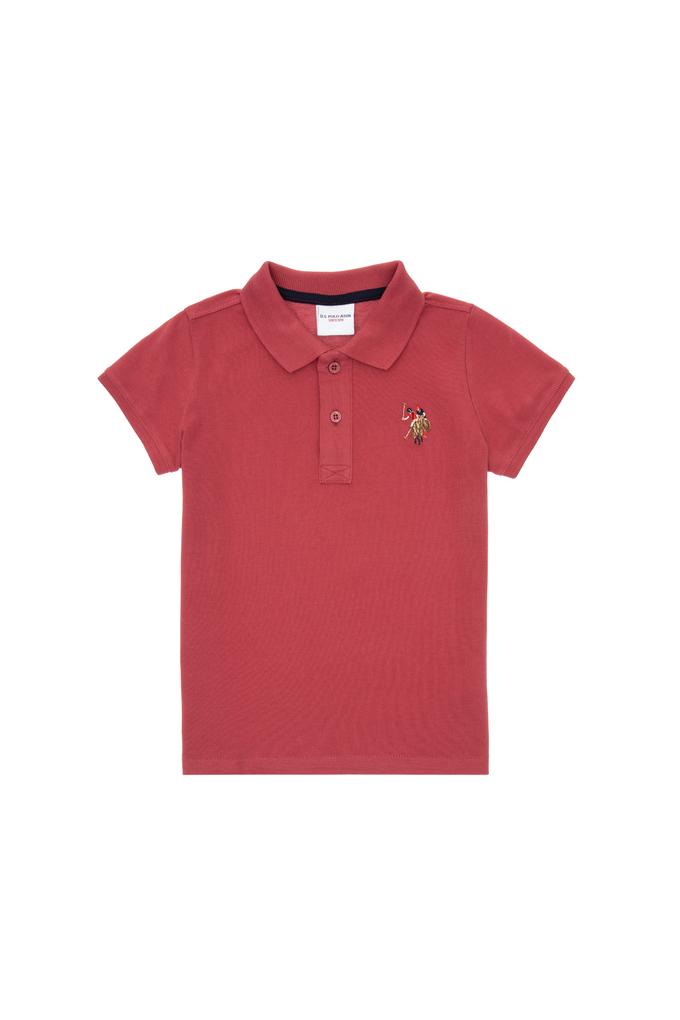 Erkek Çocuk Vişne Basic Polo Yaka Tişört