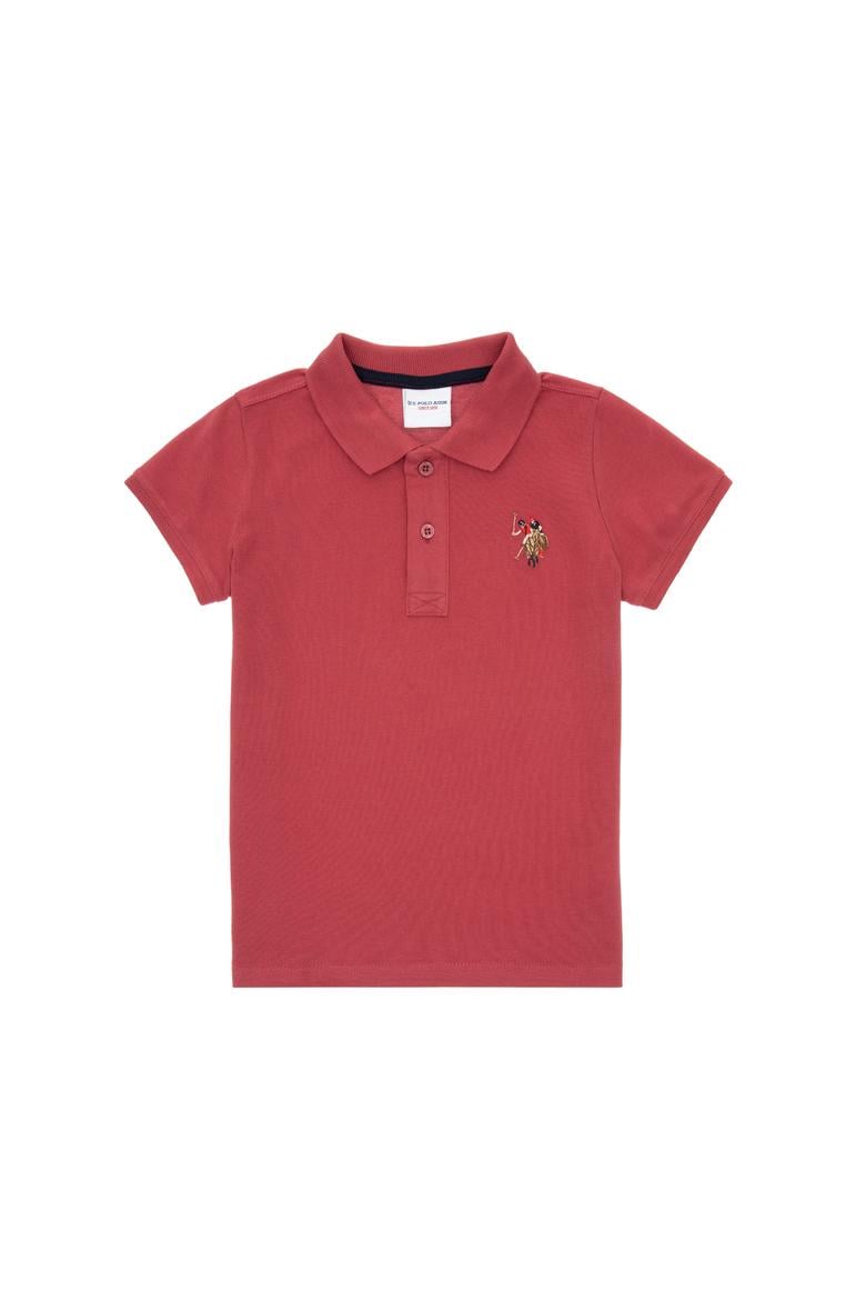 Erkek Çocuk Vişne Basic Polo Yaka Tişört