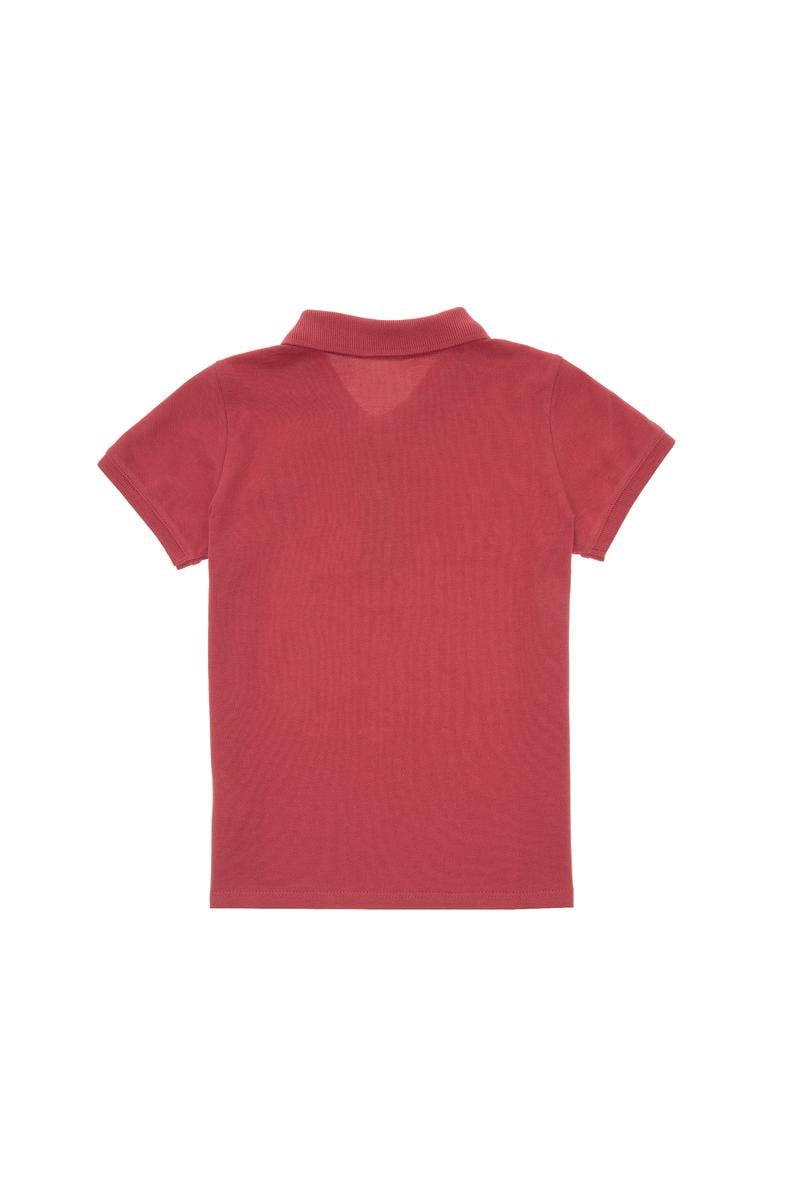 Erkek Çocuk Vişne Basic Polo Yaka Tişört