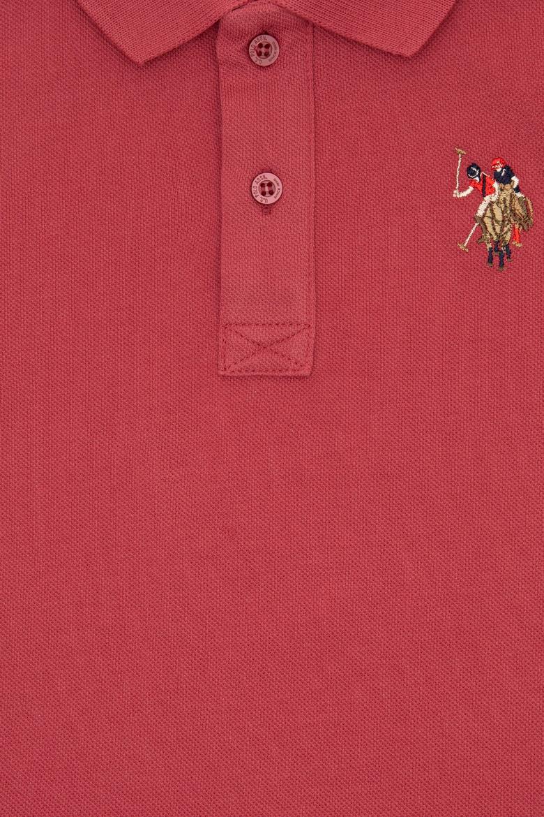 Erkek Çocuk Vişne Basic Polo Yaka Tişört - 50306484071