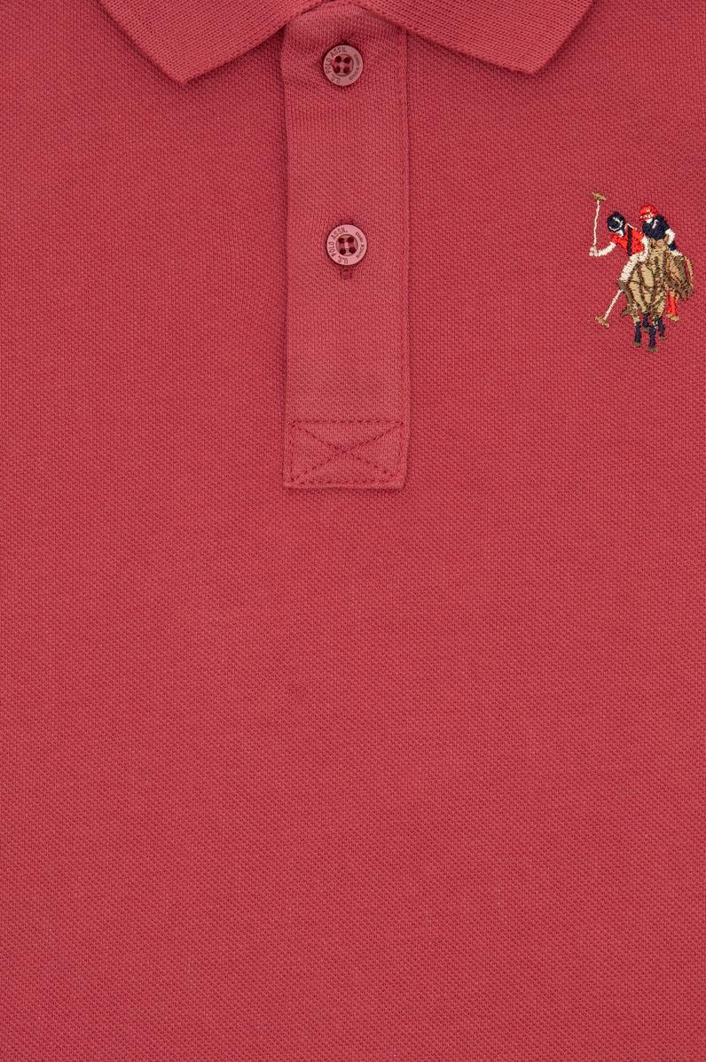 Erkek Çocuk Vişne Basic Polo Yaka Tişört