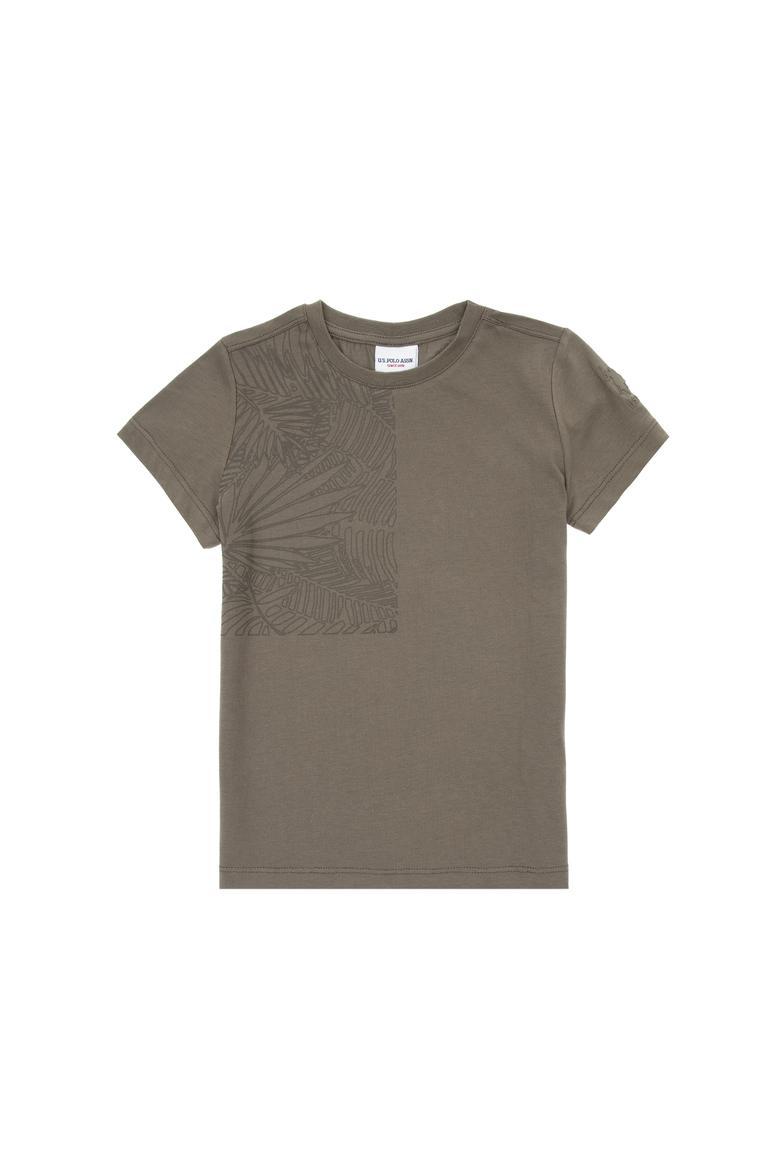 Erkek Çocuk Haki Bisiklet Yaka Tişört