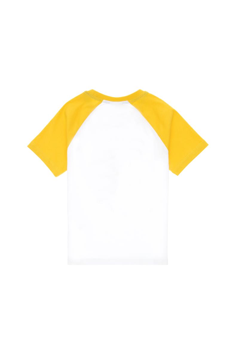 Erkek Çocuk Beyaz Bisiklet Yaka Tişört - 50307177004