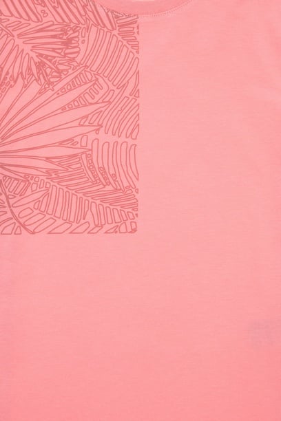 Erkek Çocuk Pembe Bisiklet Yaka Tişört
