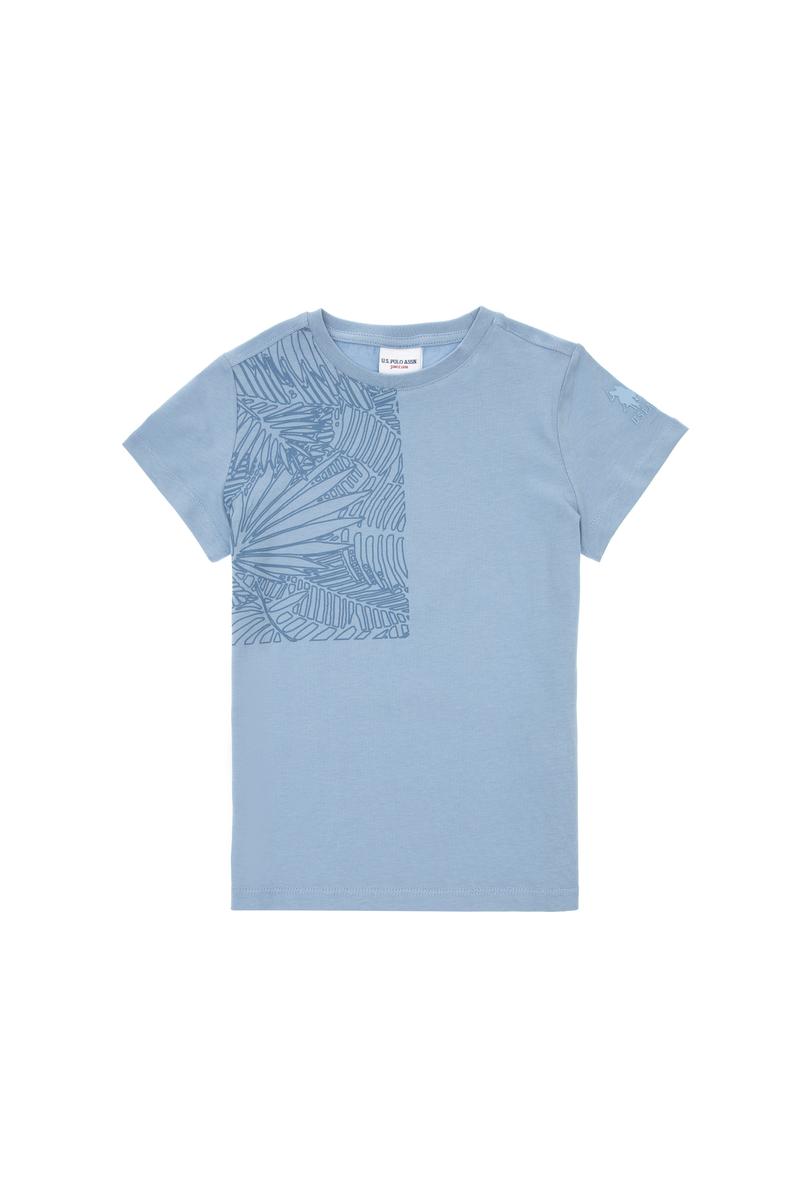 Erkek Çocuk Mavi Bisiklet Yaka Tişört