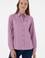 Kadın Menekşe Uzun Kollu Basic Gömlek