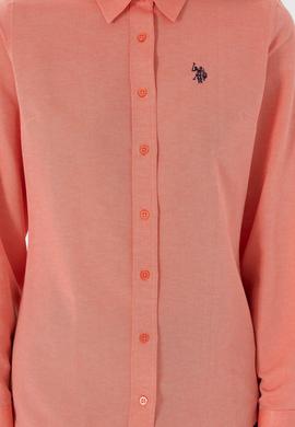 Kadın Nar Çiçeği Uzun Kollu Basic Gömlek - 50307726075