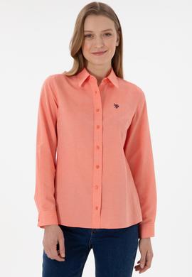 Kadın Nar Çiçeği Uzun Kollu Basic Gömlek - 50307726075