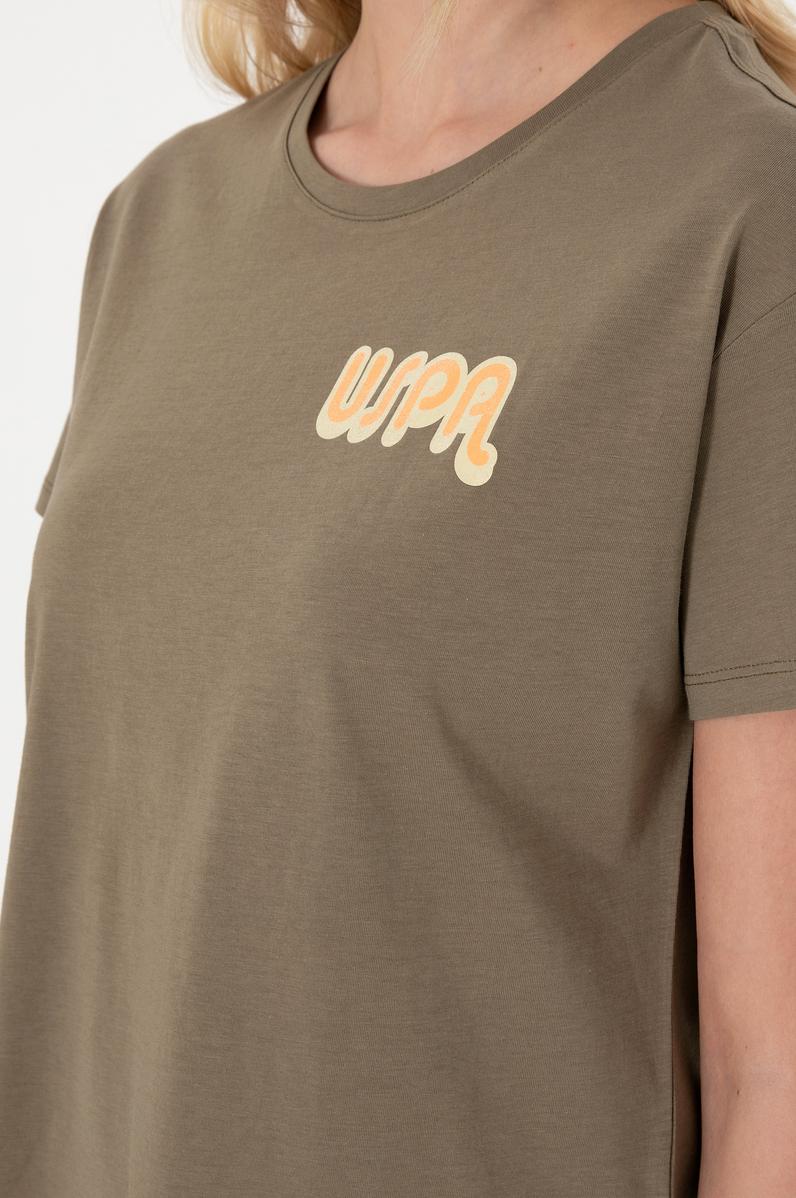 Kadın Vizon Bisiklet Yaka Tişört