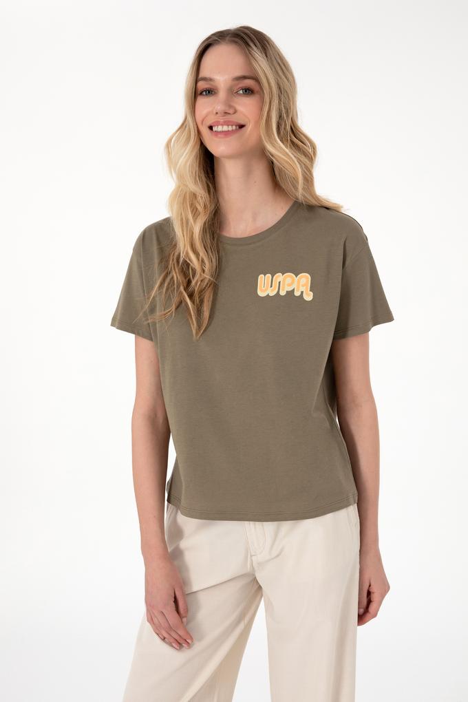 Kadın Vizon Bisiklet Yaka Tişört