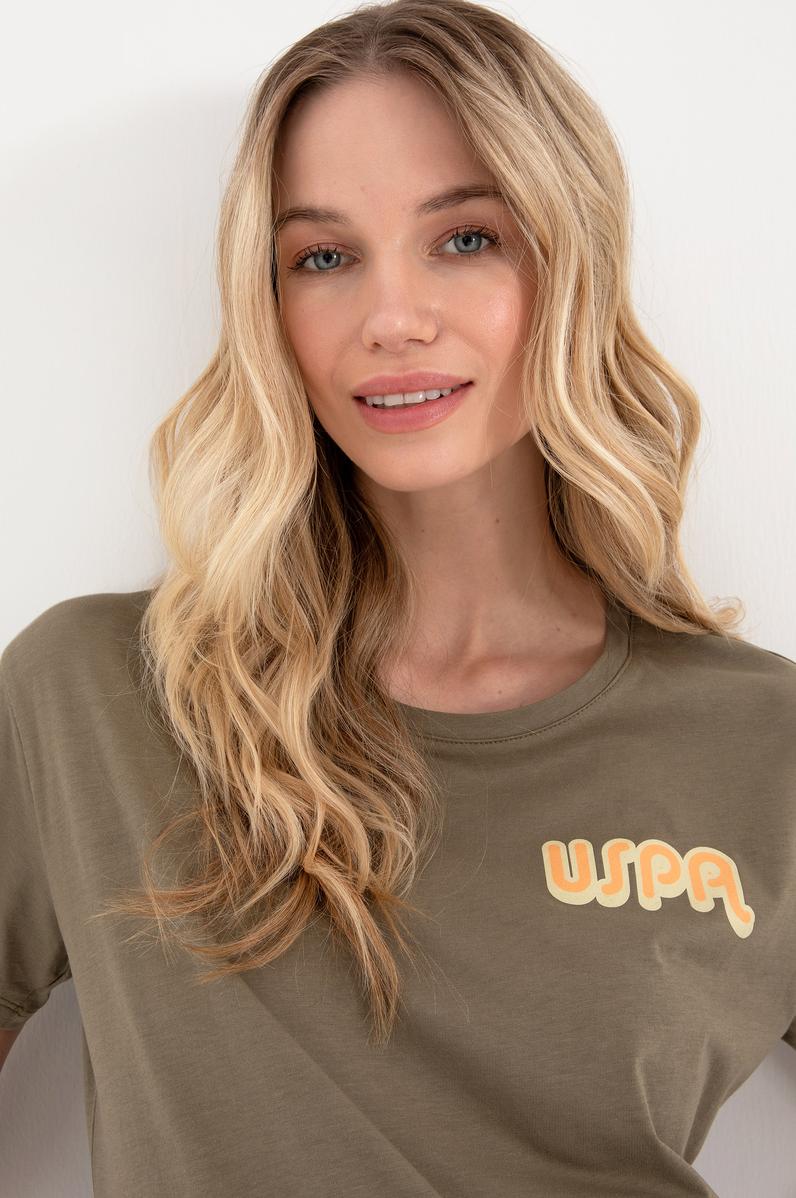 Kadın Vizon Bisiklet Yaka Tişört