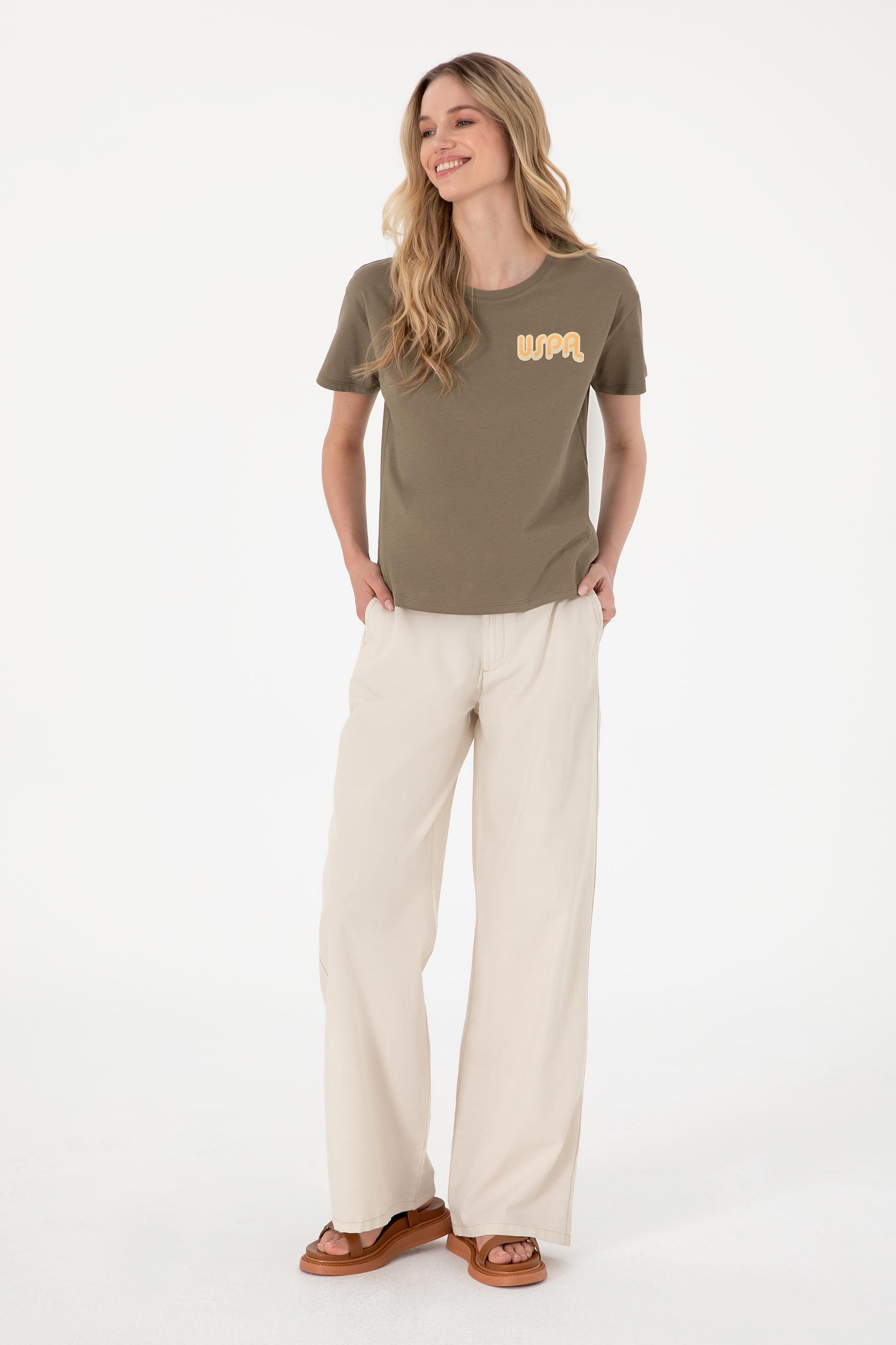 Kadın Vizon Bisiklet Yaka Tişört