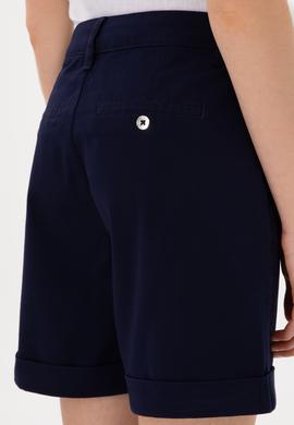 Kadın Lacivert Dokuma Şort - 50309125001