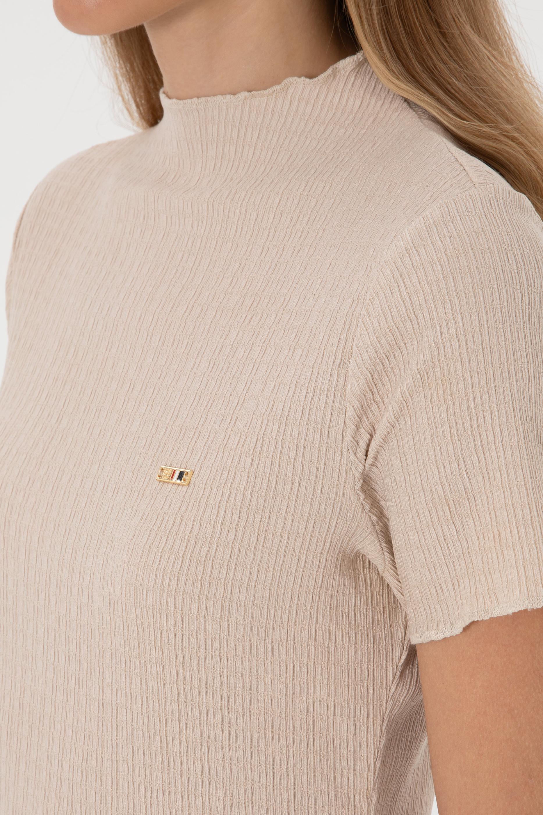 Kadın Taş Dik Yaka Tişört