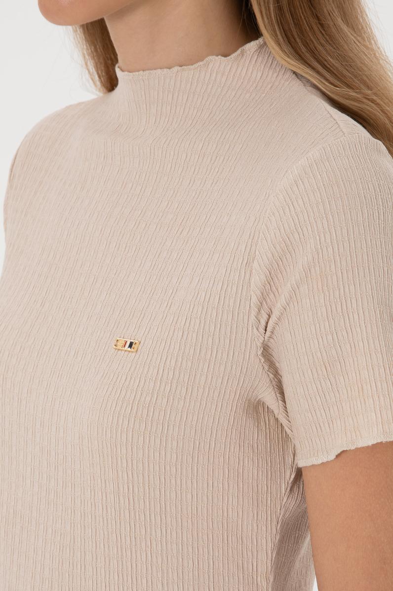 Kadın Taş Dik Yaka Tişört