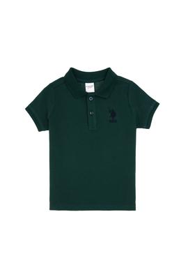 Erkek Bebek Koyu Yeşil Basic Polo Yaka Tişört - 50306220073