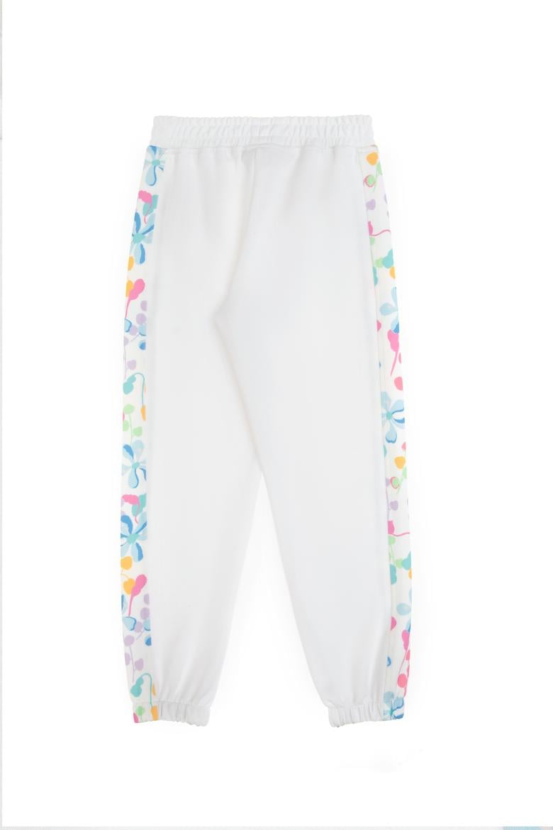 Kız Çocuk Beyaz Carrot Fit Renkli Baskılı Eşofman Altı - 50300939002