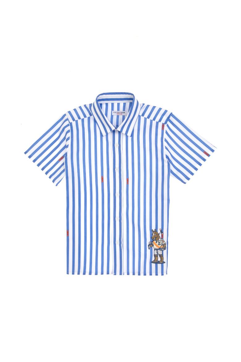 Erkek Çocuk İndigo Kısa Kollu Gömlek