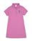 Kız Bebek Fuşya Polo Yaka Kısa Kol Basic Örme Elbise