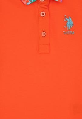 Kız Çocuk Nar Çiçeği Polo Yaka Tişört - 50306344036