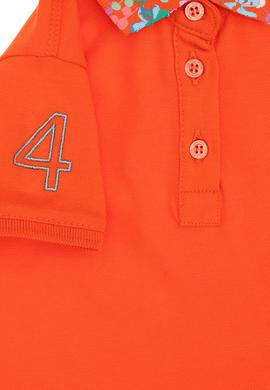 Kız Çocuk Nar Çiçeği Polo Yaka Tişört - 50306344036