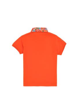 Kız Çocuk Nar Çiçeği Polo Yaka Tişört - 50306344036