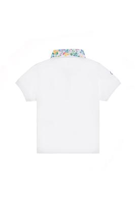 Kız Çocuk Beyaz Polo Yaka Tişört - 50306344035