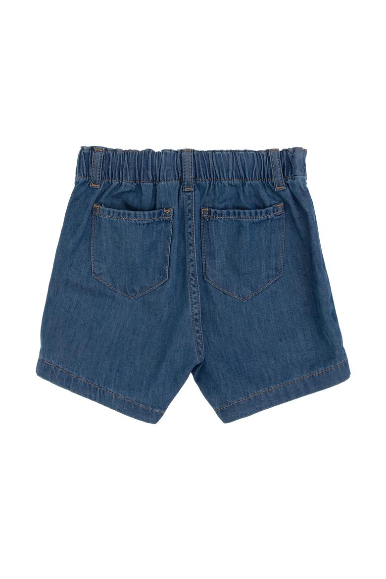 Kız Çocuk Mavi Pile Detaylı Jean Şort Etek - 50308075005