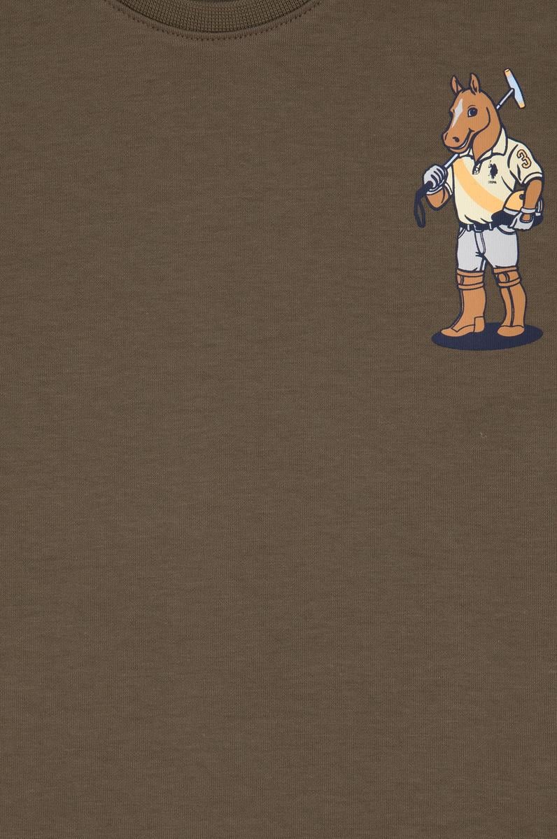 Erkek Çocuk Vizon Comfort Bisiklet Yaka Tişört