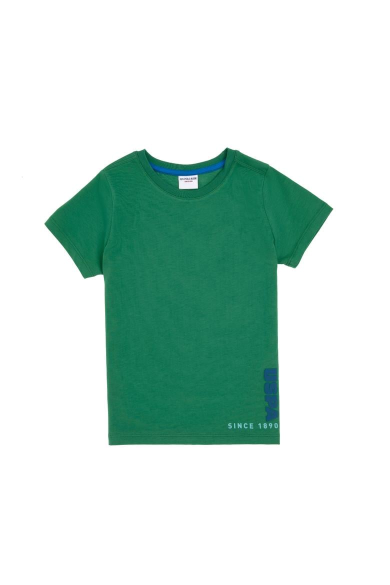 Erkek Çocuk Yeşil Bisiklet Yaka Tişört