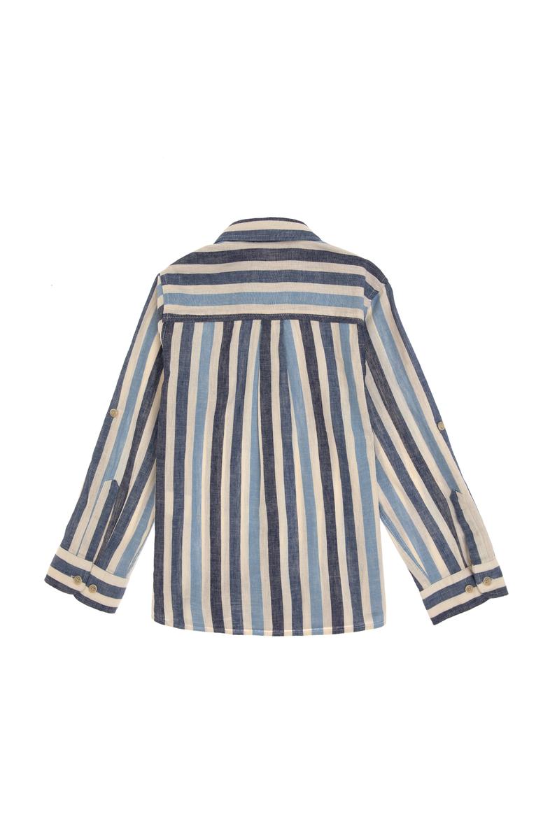 Erkek Çocuk İndigo Uzun Kollu Gömlek