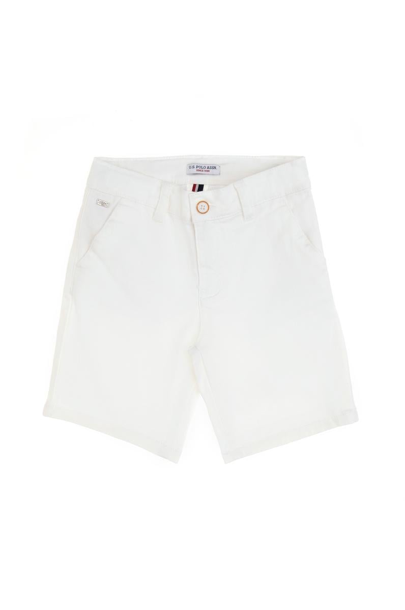 Erkek Çocuk Beyaz Dokuma Şort