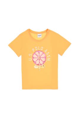 Kız Çocuk Turuncu Tişört - 50300950021