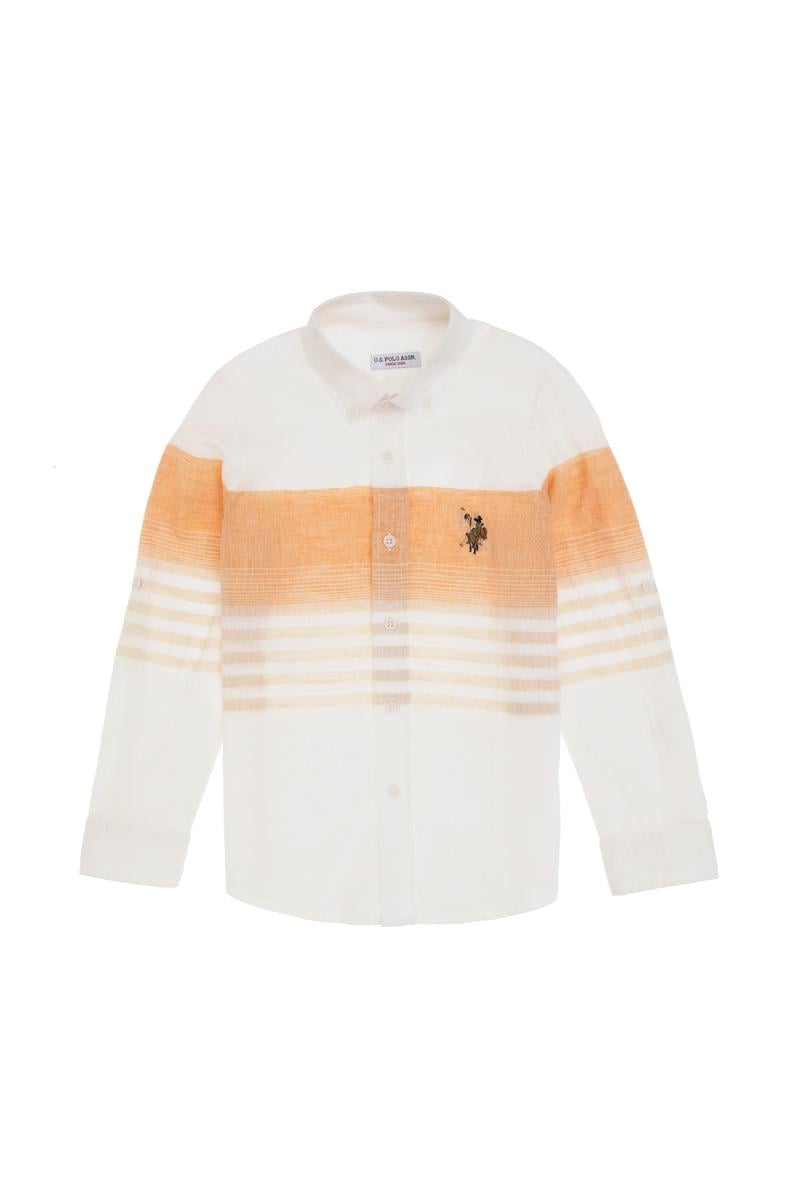 Erkek Çocuk Turuncu Uzun Kollu Gömlek