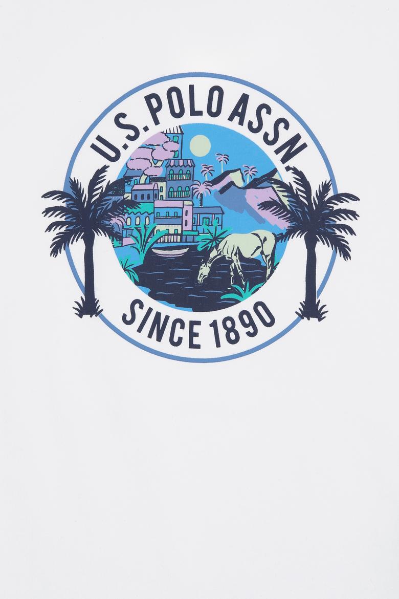 Erkek Çocuk Beyaz Bisiklet Yaka Tişört - 50300924028