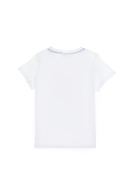 Erkek Çocuk Beyaz Bisiklet Yaka Tişört - 50300924028