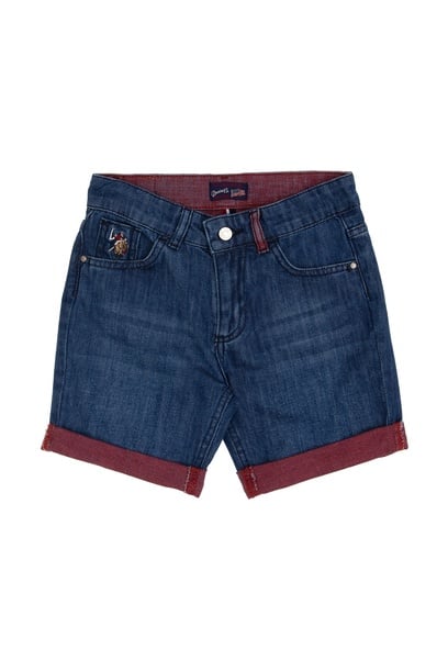 Erkek Çocuk Bordo Jean Şort