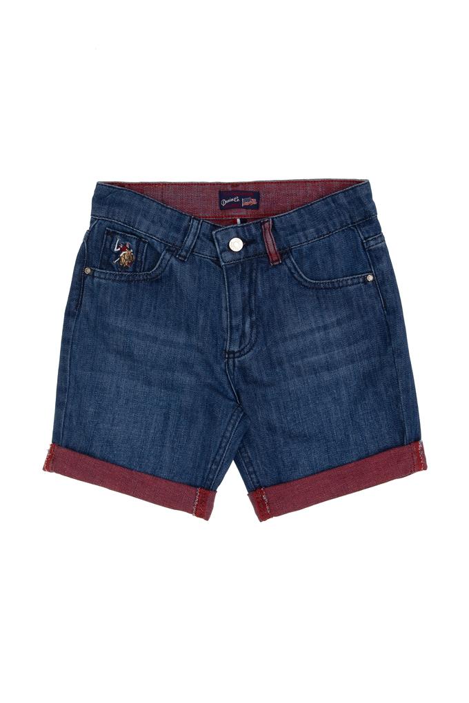 Erkek Çocuk Bordo Jean Şort