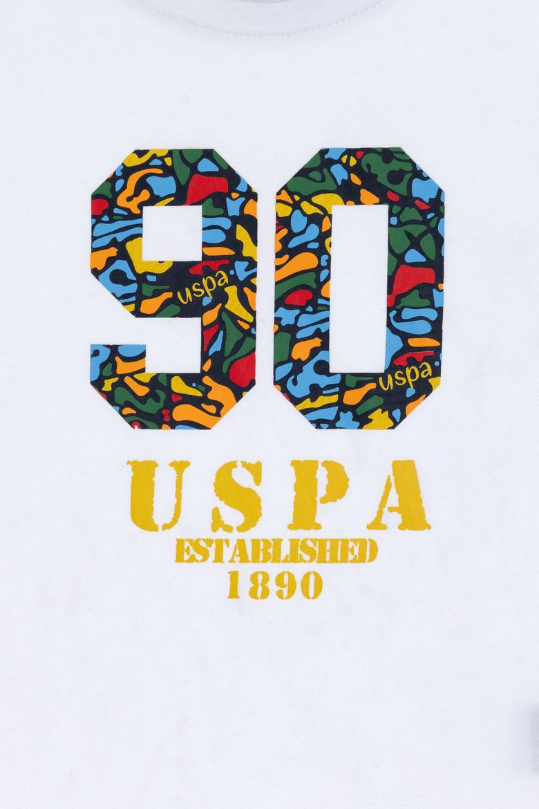 Erkek Çocuk Beyaz Bisiklet Yaka Tişört - 50307268006