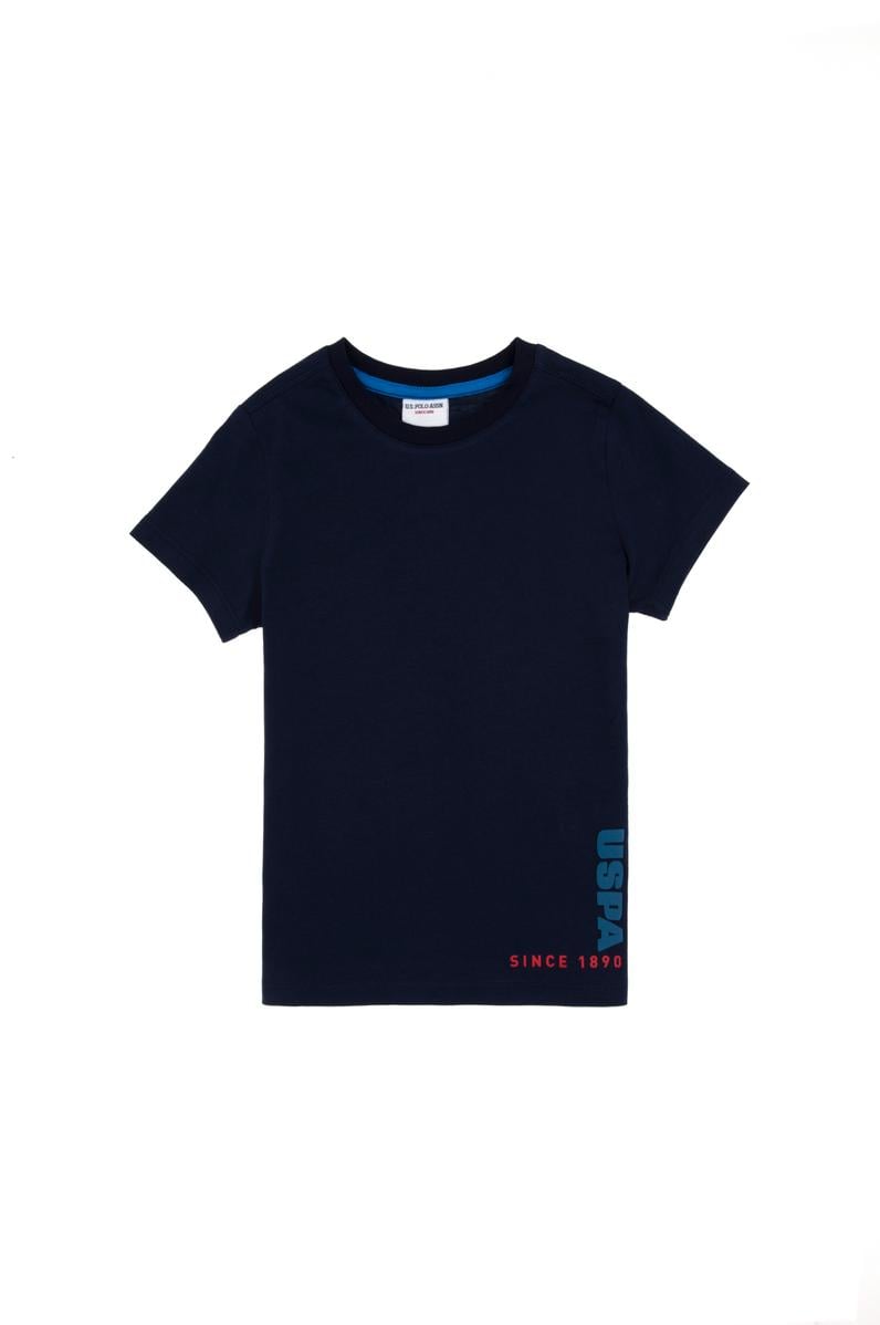 Erkek Çocuk Lacivert Bisiklet Yaka Tişört