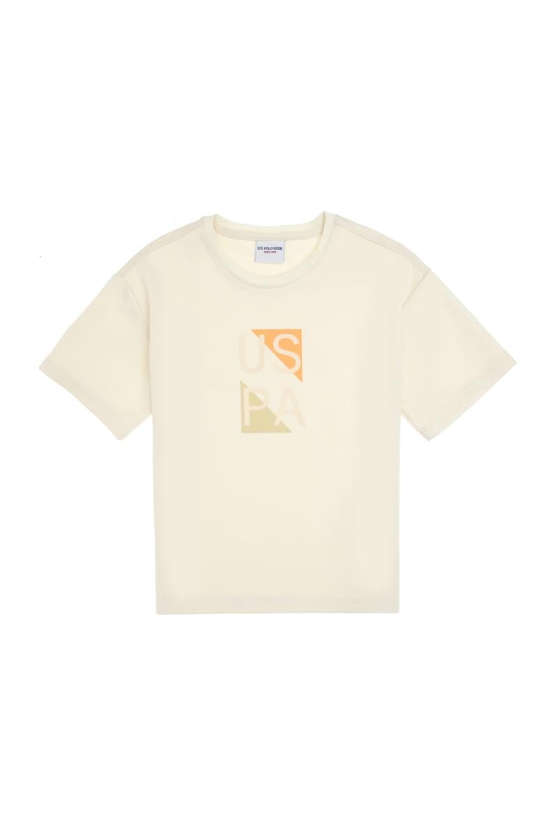 Erkek Çocuk Krem Comfort Bisiklet Yaka Tişört