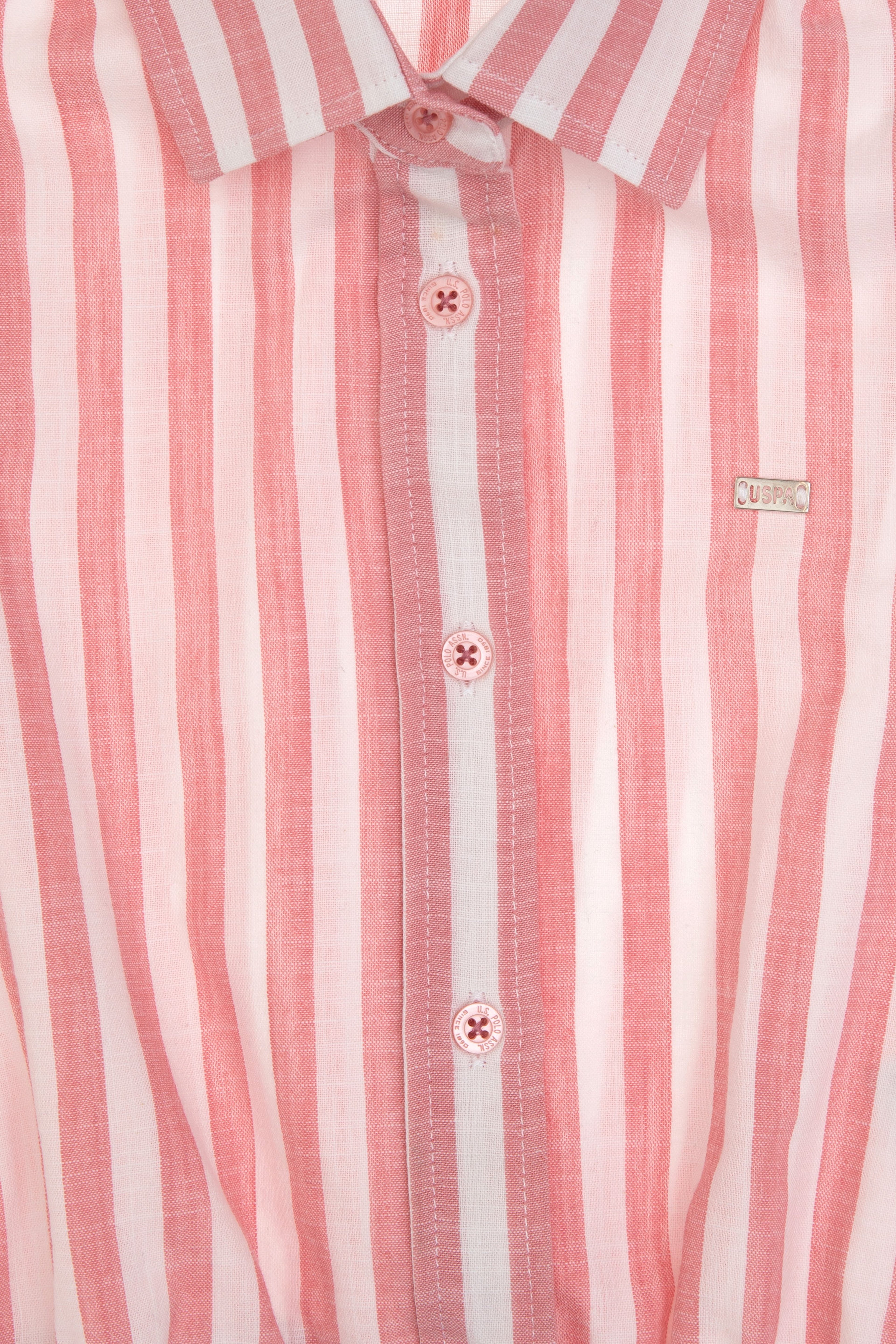Kız Çocuk Pembe Çizgili Kolsuz Gömlek - Image 6