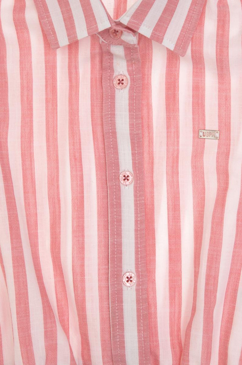 Kız Çocuk Pembe Çizgili Kolsuz Gömlek