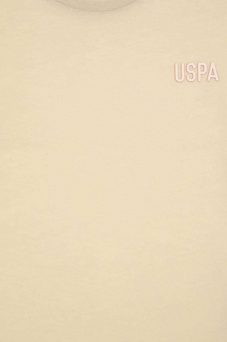 Erkek Çocuk Açık Haki Oversize Bisiklet Yaka Tişört