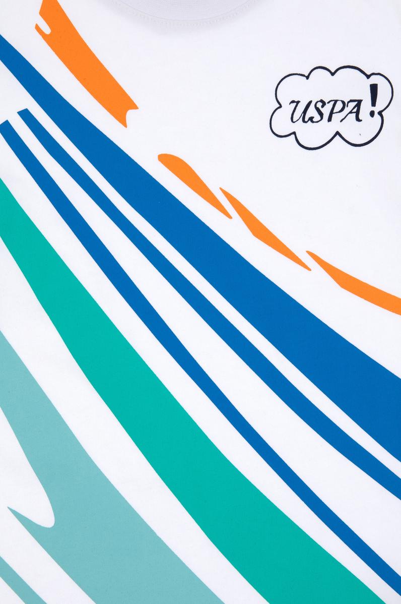 Erkek Çocuk Beyaz Bisiklet Yaka Tişört