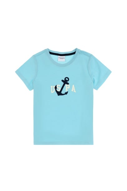 Erkek Çocuk Aqua Bisiklet Yaka Tişört
