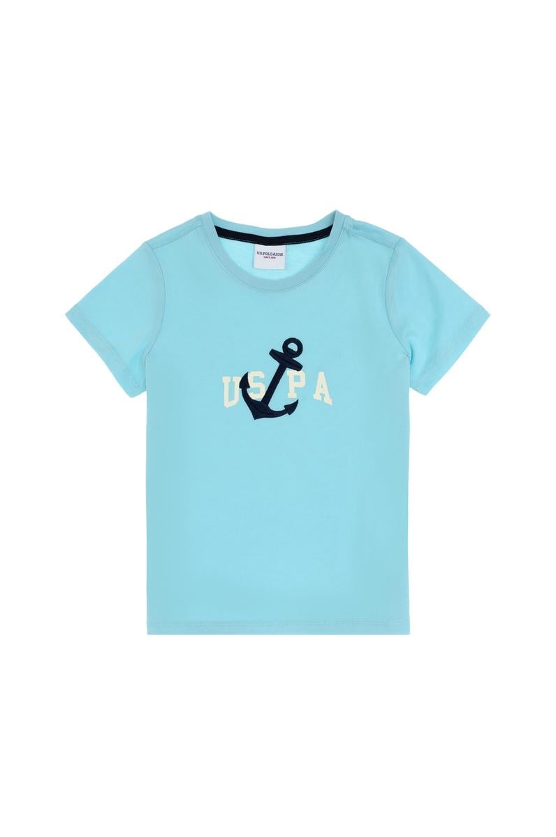 Erkek Çocuk Aqua Bisiklet Yaka Tişört